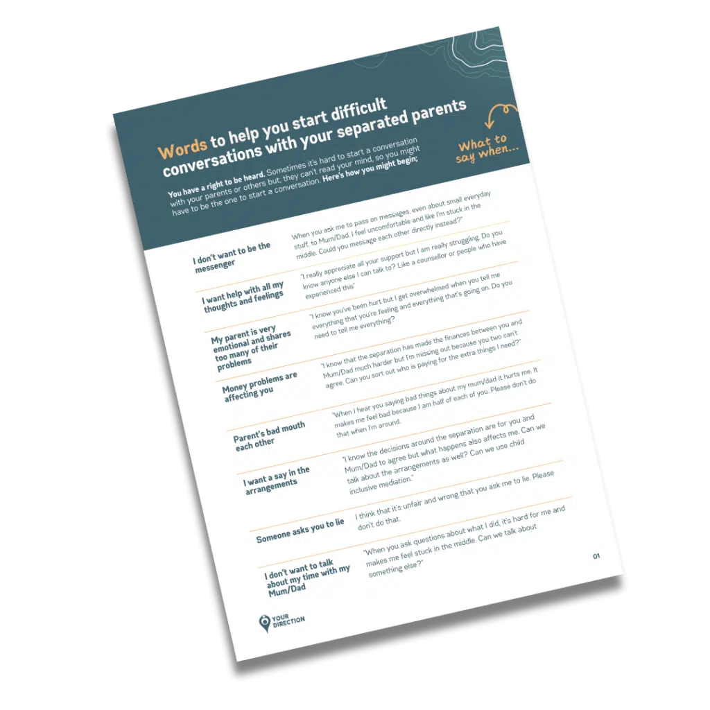 Guide for conversations with separated parents
